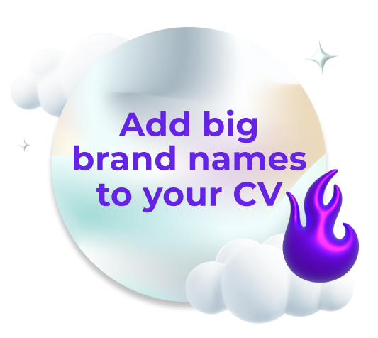 add big brand names to your CV